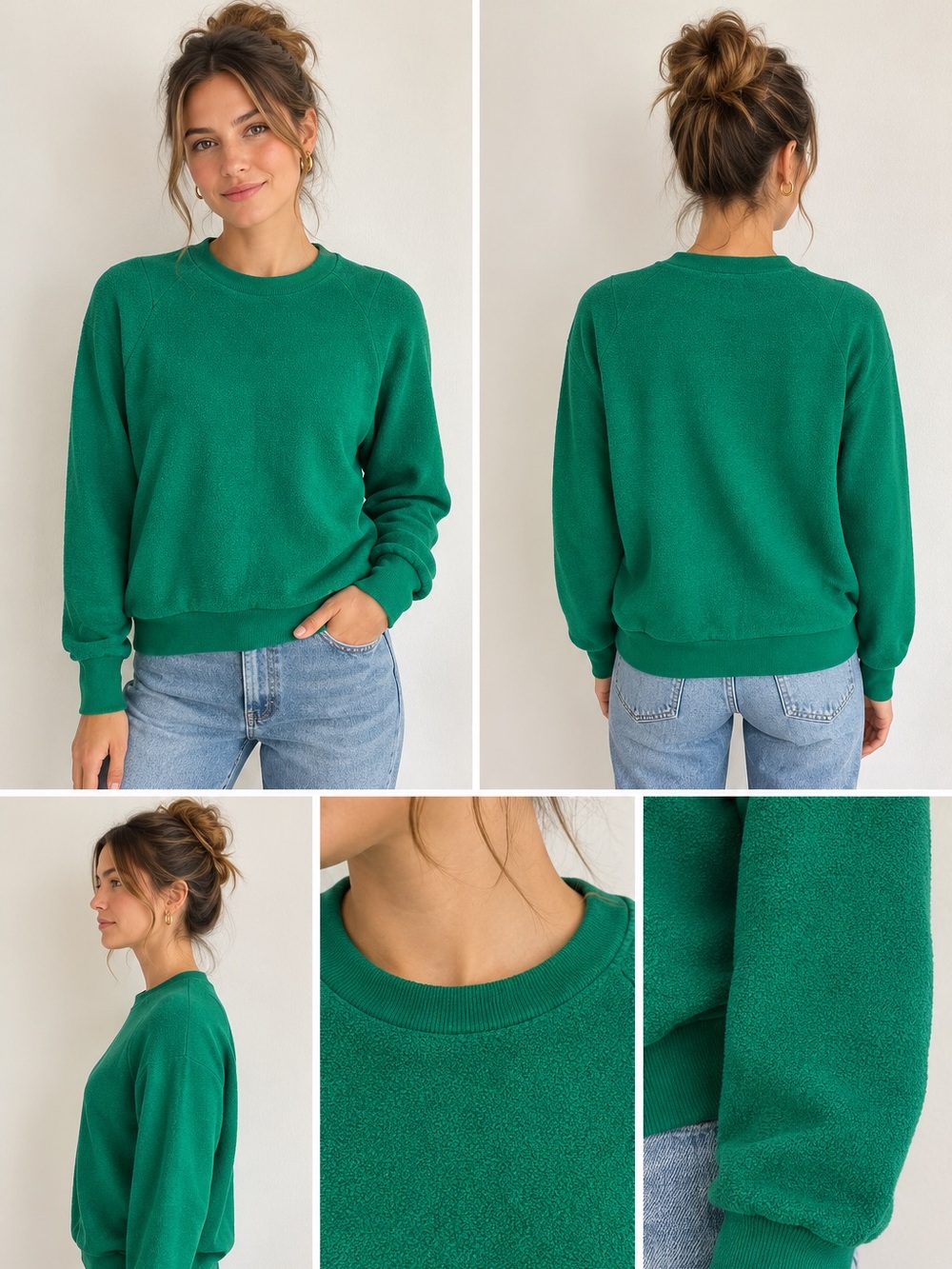 Women's Green Sweaty Betty Fleece Pullover Sweater - S